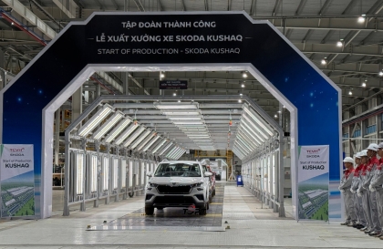 Skoda Kushaq chính thức rời dây chuyền từ nhà máy ô tô Thành Công - Việt Hưng